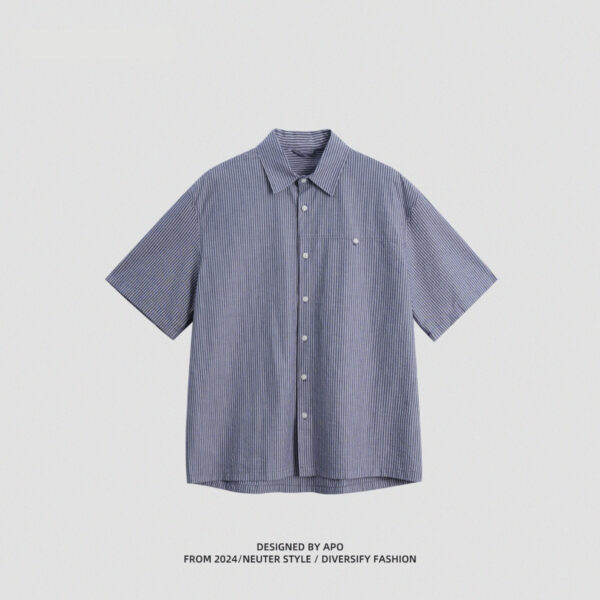 Simple Striped Patchwork Short Sleeve Long Sleeve Casual Wear - Image 7