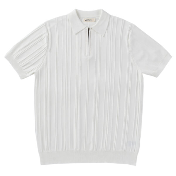 Zipper Knitted Short-sleeved Polo Shirt Men's Loose Lapels T-shirt - Image 6
