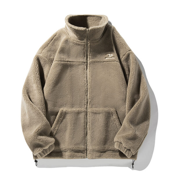 Artificial Lamb Wool Cotton-padded Jacket Stand Collar Coat - Image 4
