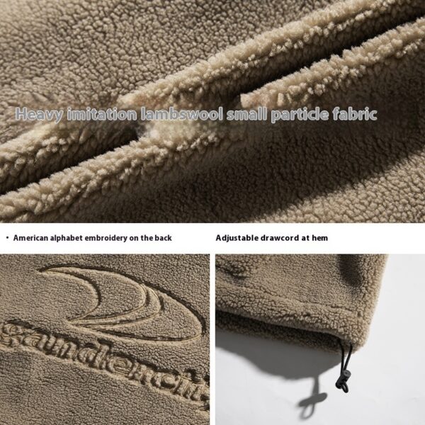 Artificial Lamb Wool Cotton-padded Jacket Stand Collar Coat - Image 5