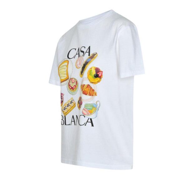 Afternoon Tea Hamburger Printed Loose All-match Short Sleeve Fashion Brand T-shirt - Image 5