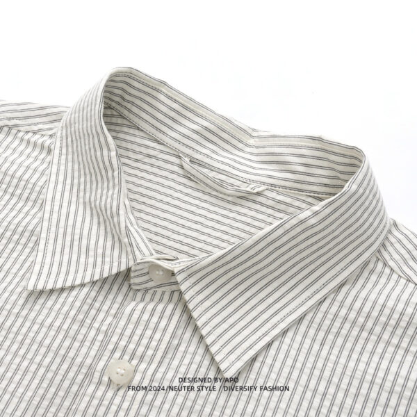 Simple Striped Patchwork Short Sleeve Long Sleeve Casual Wear - Image 5