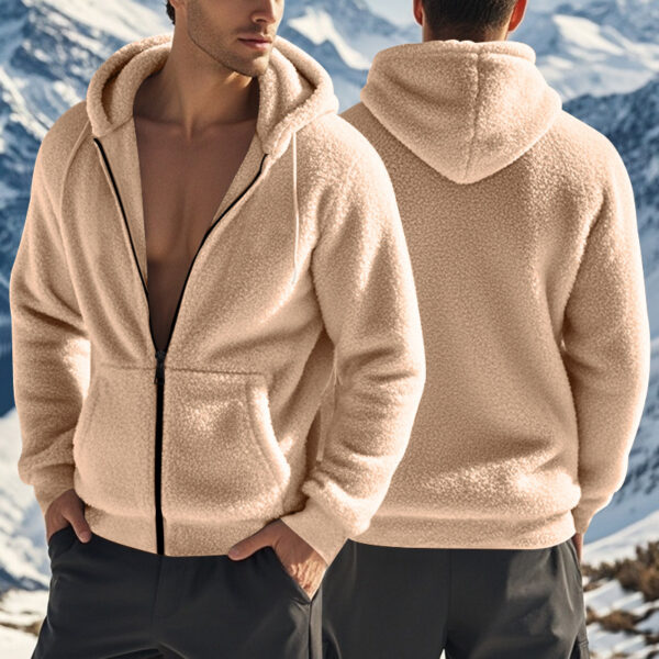 Men's Thickened Warm Double-sided Fleece Jacket Zipper